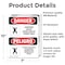 Signmission 10 in H x 7 in W, Vinyl Decal, Rectangle, Confined Space Enter Tank Permit Bilingual OS-2PACK-DS-D-710-VS-1085 - alternate 2